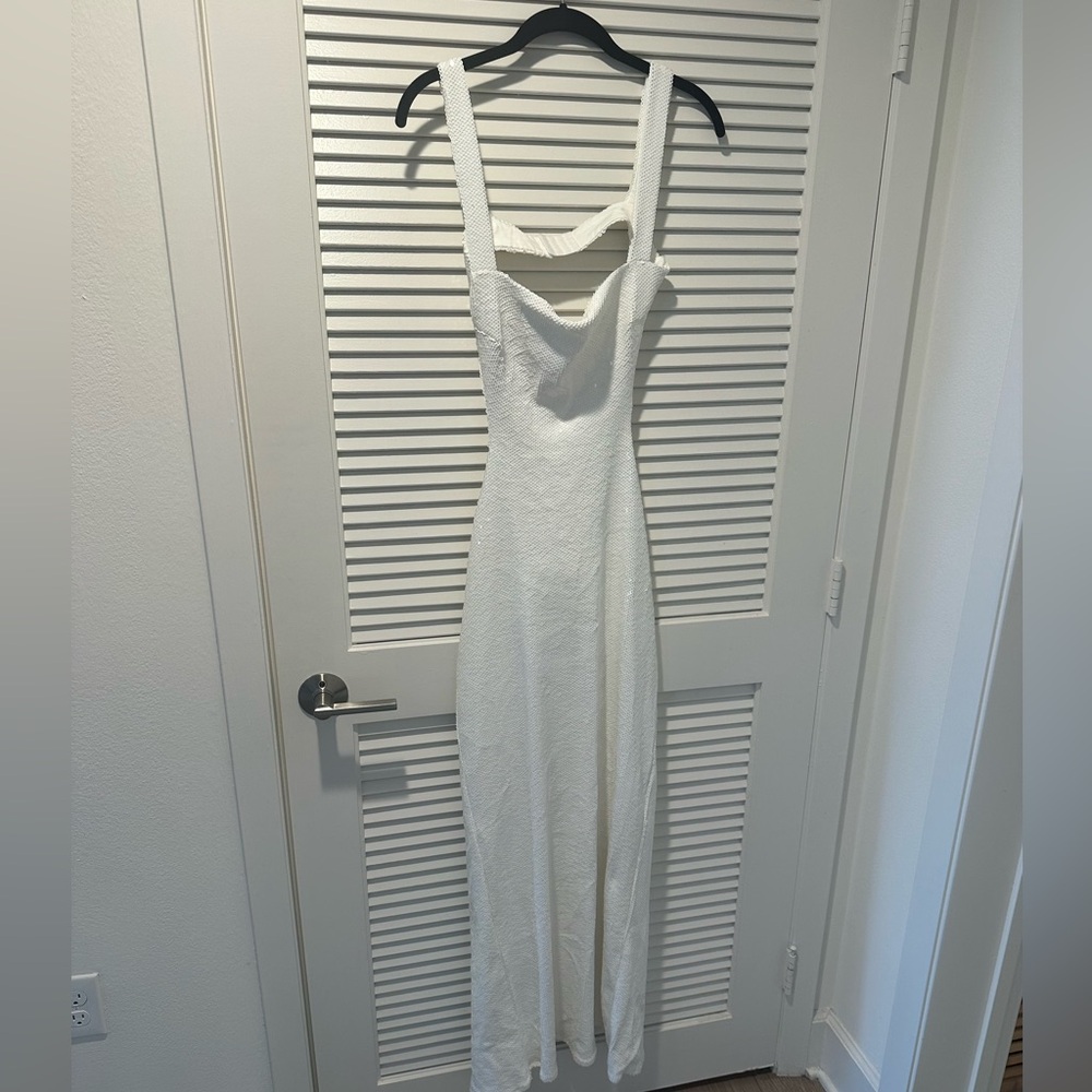 Meshki sequin white dress, size Medium - Picture 5 of 10